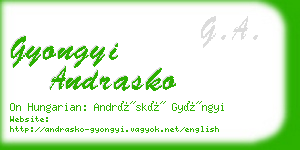 gyongyi andrasko business card